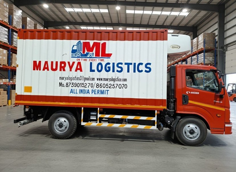Maurya Logistics Eicher reefer truck with insulated refrigerated body